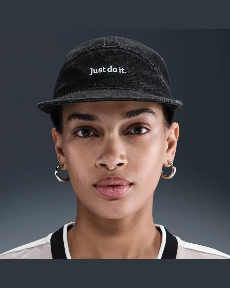 Nike Fly unstrukturierte Denim-Cap - Schwarz Schwarz