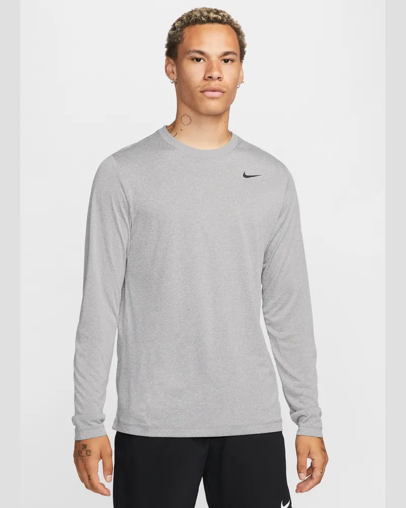 Nike Dri-FIT Legend Fitness-Longsleeve für Herren - Grau Grau