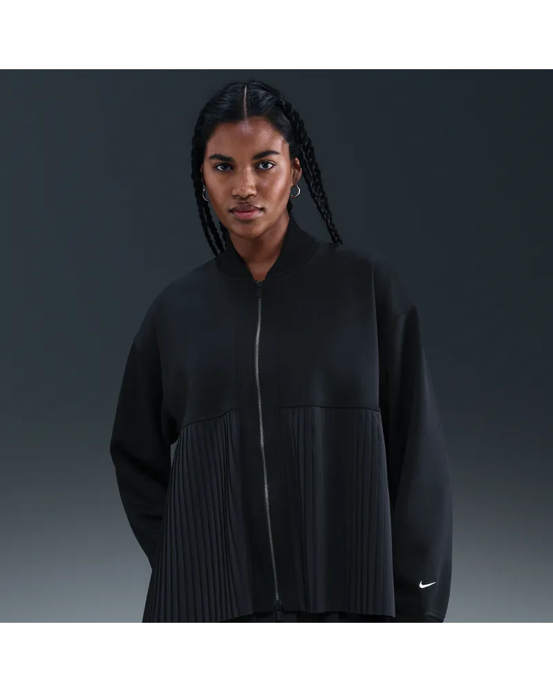 Nike Damenjacke mit Falten - Schwarz Schwarz