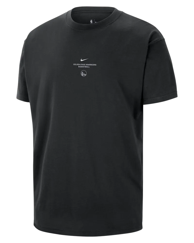 Nike Club Trainings-T-Shirt (Herren) der Golden State Warriors - Schwarz Schwarz