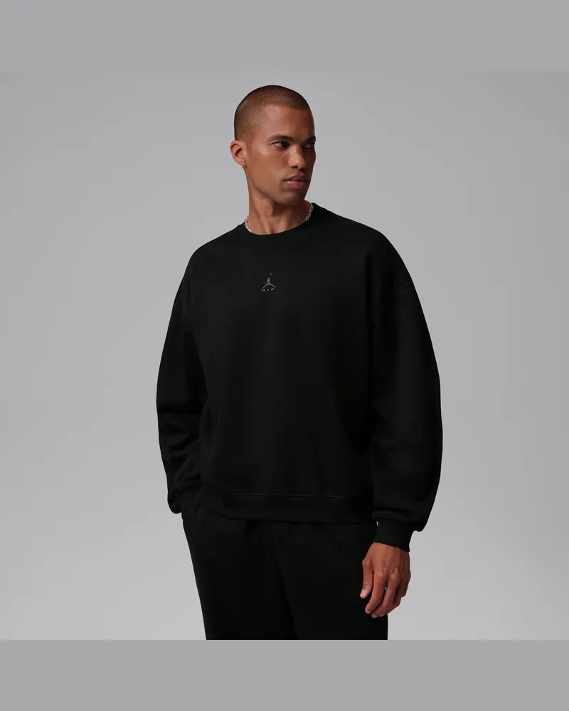 Jordan Brooklyn Oversize-Sweatshirt aus Fleece mit Rundhalsausschnitt (Herren) - Schwarz Schwarz