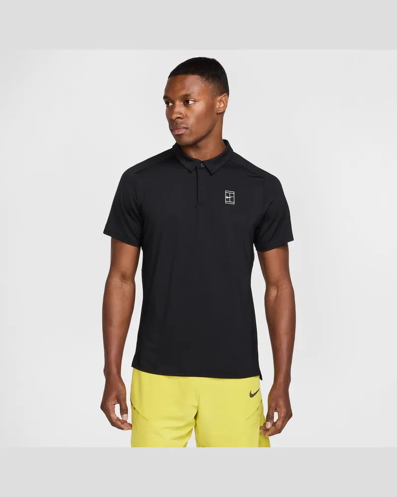 Nike Court Advantage Dri-FIT Tennis-Poloshirt (Herren) - Schwarz Schwarz