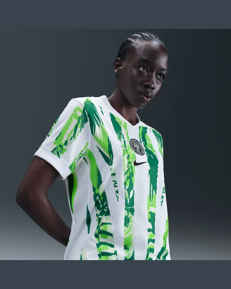 Nike Nigeria 2025 Stadium Away (Frauenteam)  Dri-FIT Replika-Fußballtrikot (Damen) - Weiß Weiß
