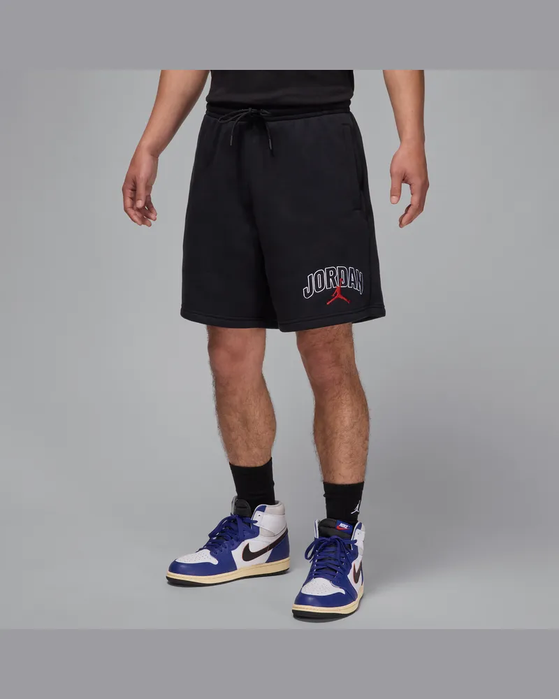 Jordan Brooklyn Fleece Shorts mit Grafik (Herren) - Schwarz Schwarz