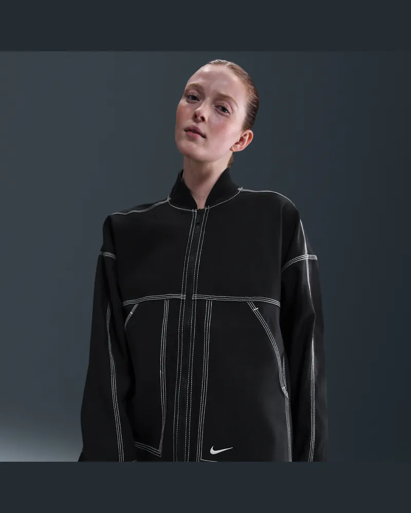 Nike Oversize-Cargo-Jacke mit Grafik (Damen) - Schwarz Schwarz