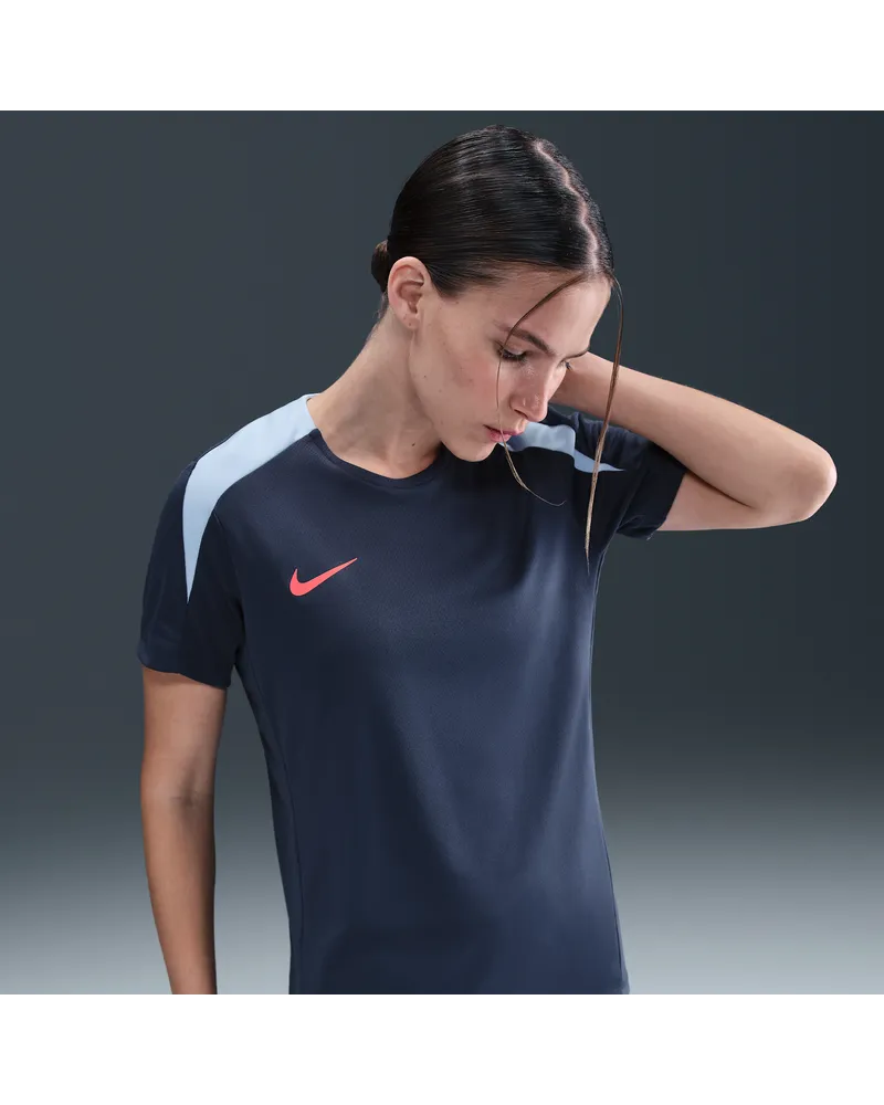 Nike Strike Dri-FIT Kurzarm-Fußballoberteil für Damen - Blau Blau