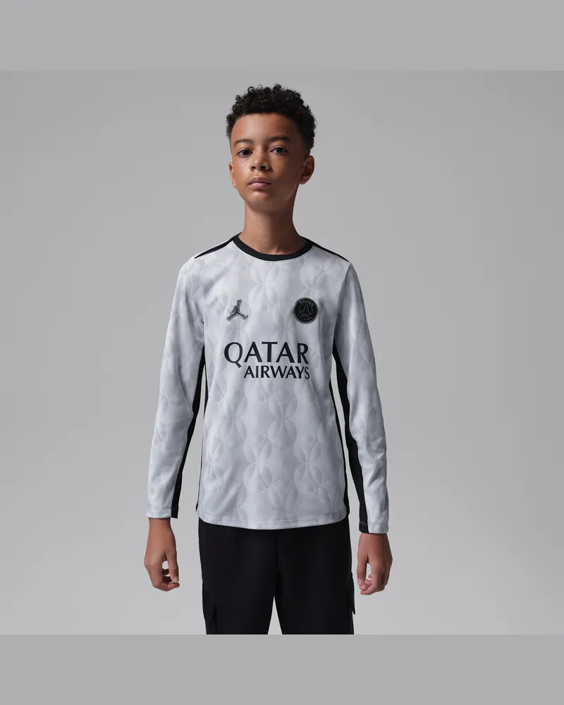 Jordan Paris Saint-Germain Academy Pro Night Edition  Dri-FIT Pre-Match-Fußball-Longsleeve für ältere Kinder - Grau Grau