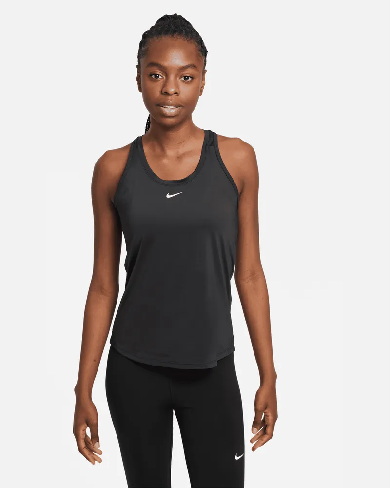 Nike Dri-FIT One Tankop in schmaler Passform für Damen - Schwarz Schwarz