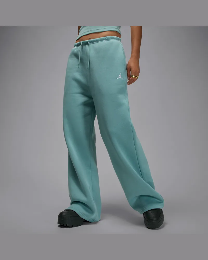 Jordan Brooklyn Fleece Hose mit offenem Saum (Damen) - Grün Grün