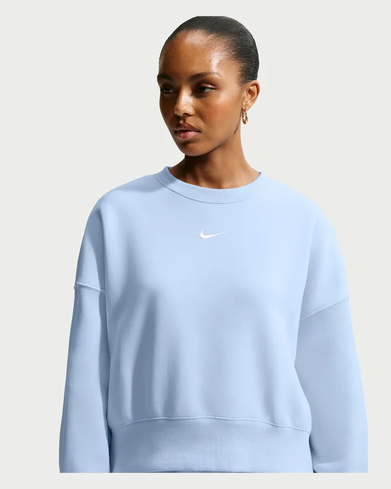 Nike Phoenix Fleece Over-Oversized Rundhals-Sweatshirt für Damen - Blau Blau