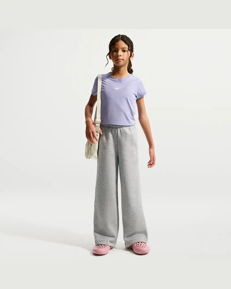 Nike Studio Fleece Hose mit offenem Saum (Mädchen) - Grau Grau