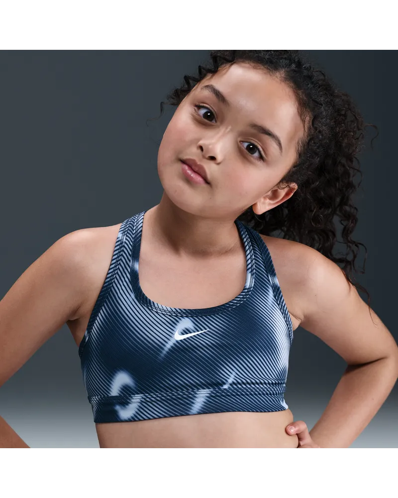 Nike Pro Swoosh Sport-BH (ältere Kinder) (Mädchen) - Blau Blau