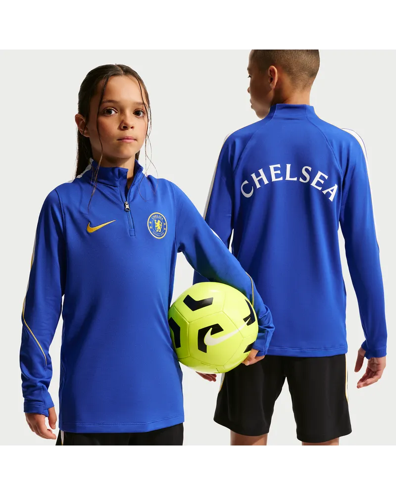 Nike FC Chelsea Strike  Dri-FIT Fußball-Drill-Oberteil aus Strickmaterial (ältere Kinder) - Blau Blau