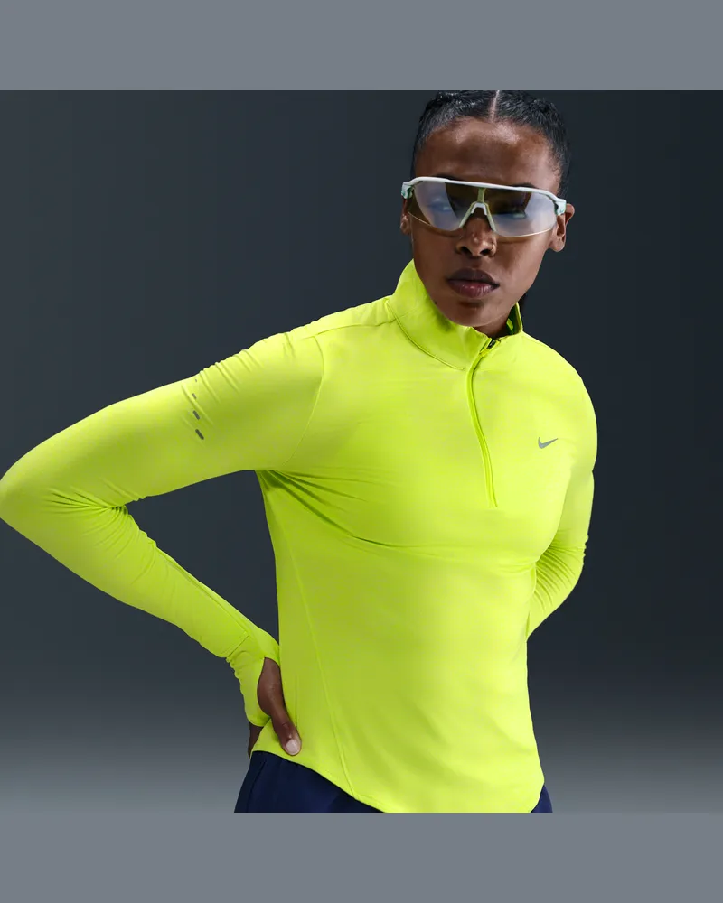 Nike Swift Dri-FIT UV-Laufoberteil mit Viertelreißverschluss (Damen) - Grün Grün