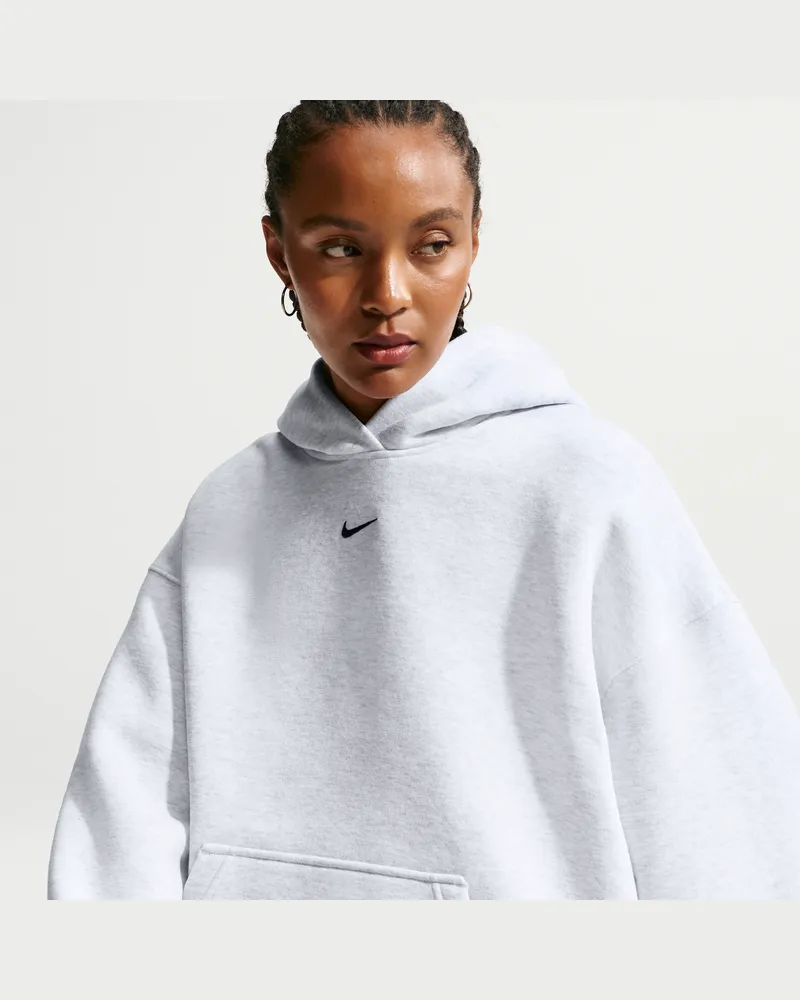Nike Studio Fleece Oversize-Kapuzenpullover aus mittelschwerem Material (Damen) - Braun Braun