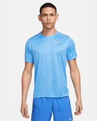 Nike Miler Kurzarm-Laufoberteil für Herren - Blau Blau