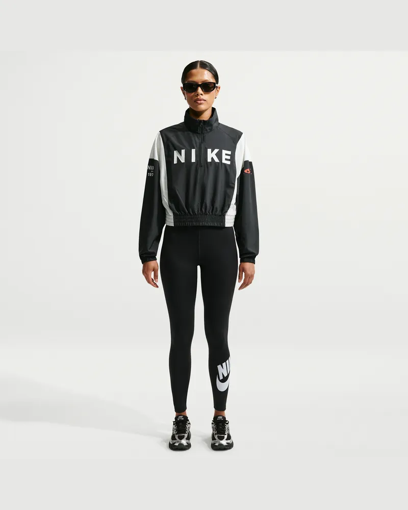 Nike Classics Leggings mit hohem Bund und Grafik für Damen - Schwarz Schwarz