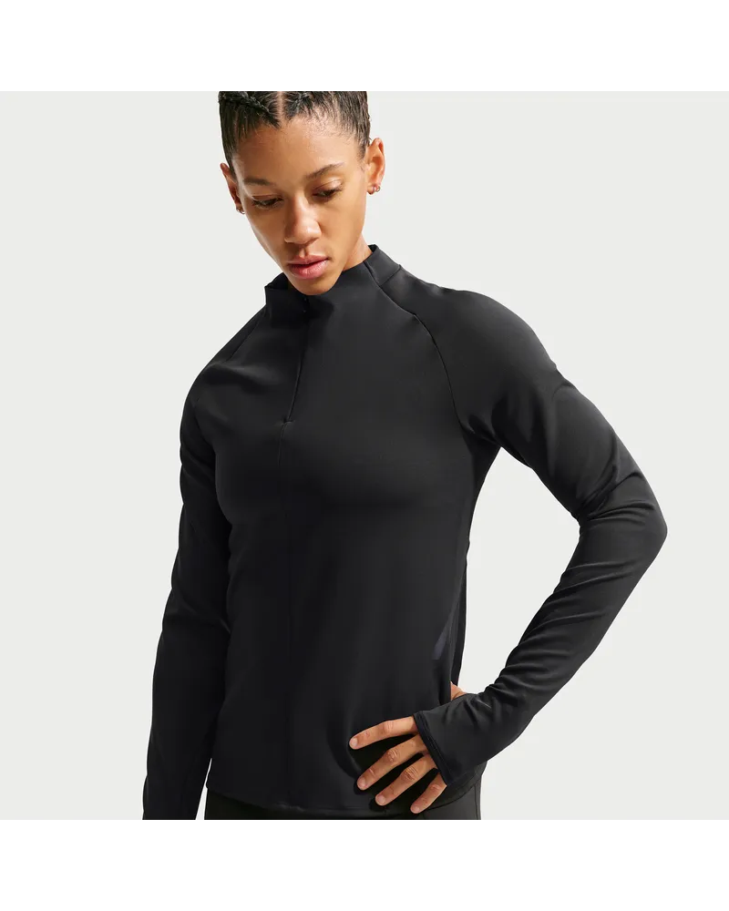 Nike Universa Longsleeve mit Viertelreißverschluss (Damen) - Schwarz Schwarz