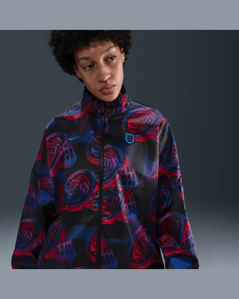 Nike England Essential Windrunner  Fußballjacke aus Webmaterial (Damen) - Schwarz Schwarz