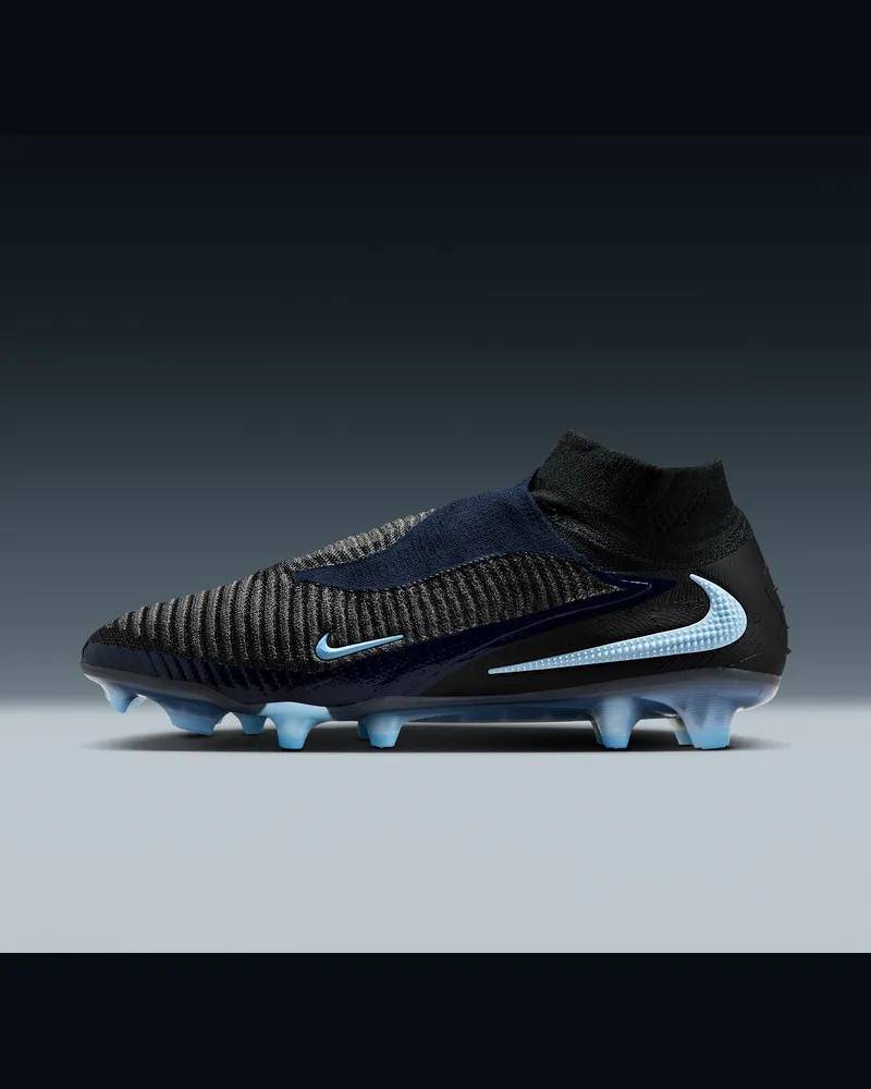 Nike Phantom 6 High Elite Fußballschuh für normalen Rasen - Schwarz Schwarz