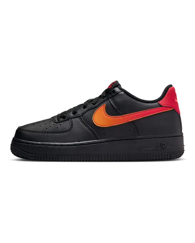 Nike Air Force 1 Low Schuh (ältere Kinder) - Schwarz Schwarz