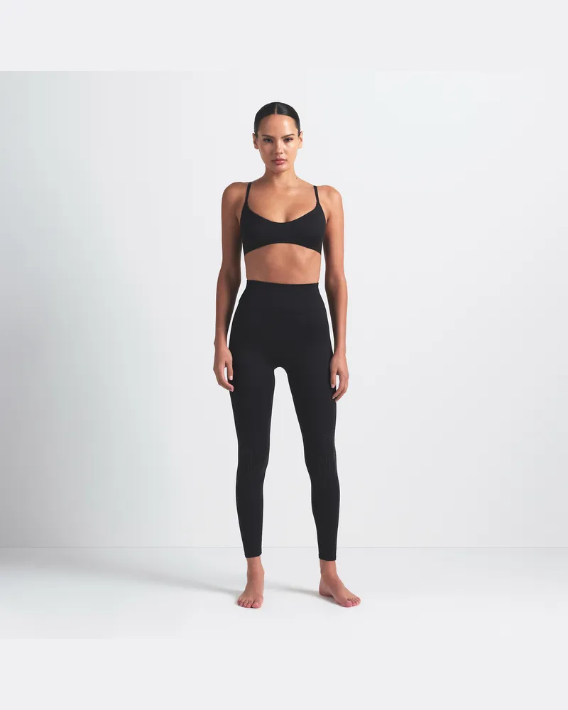 Nike SKIMS Leggings mit 66 cm hohem Bund, Kniegriff und mattem Material (Damen) - Schwarz Schwarz