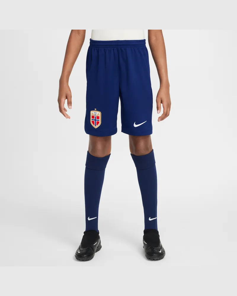 Nike Norwegen 2025/26 Stadium Home  Replika-Fußballshorts mit Dri-FIT-Technologie (ältere Kinder) - Blau Blau