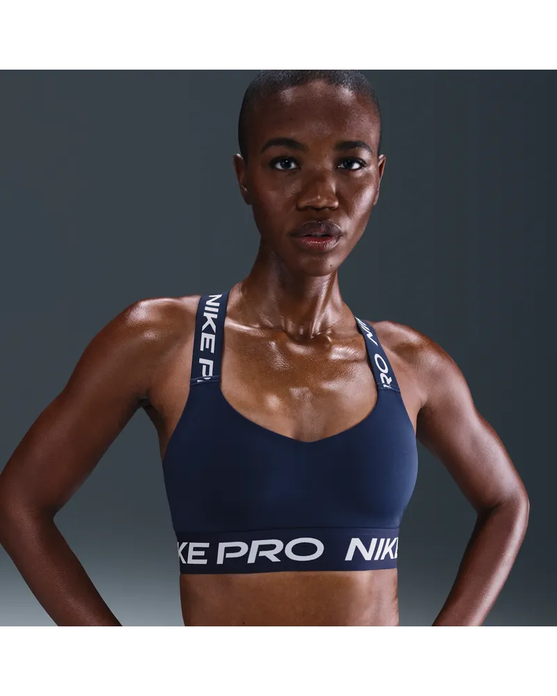 Nike Pro ungepolsterter Sport-BH mit leichtem Halt - Blau Blau