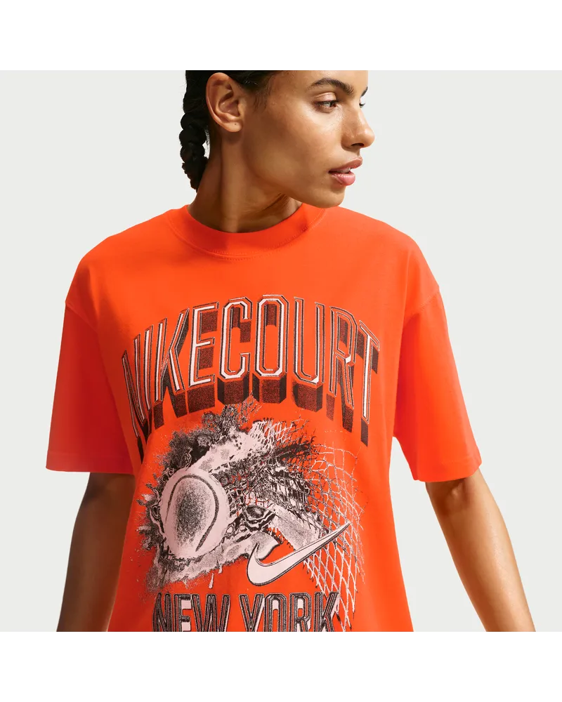 Nike Court Slam Tennis-T-Shirt - Orange Orange