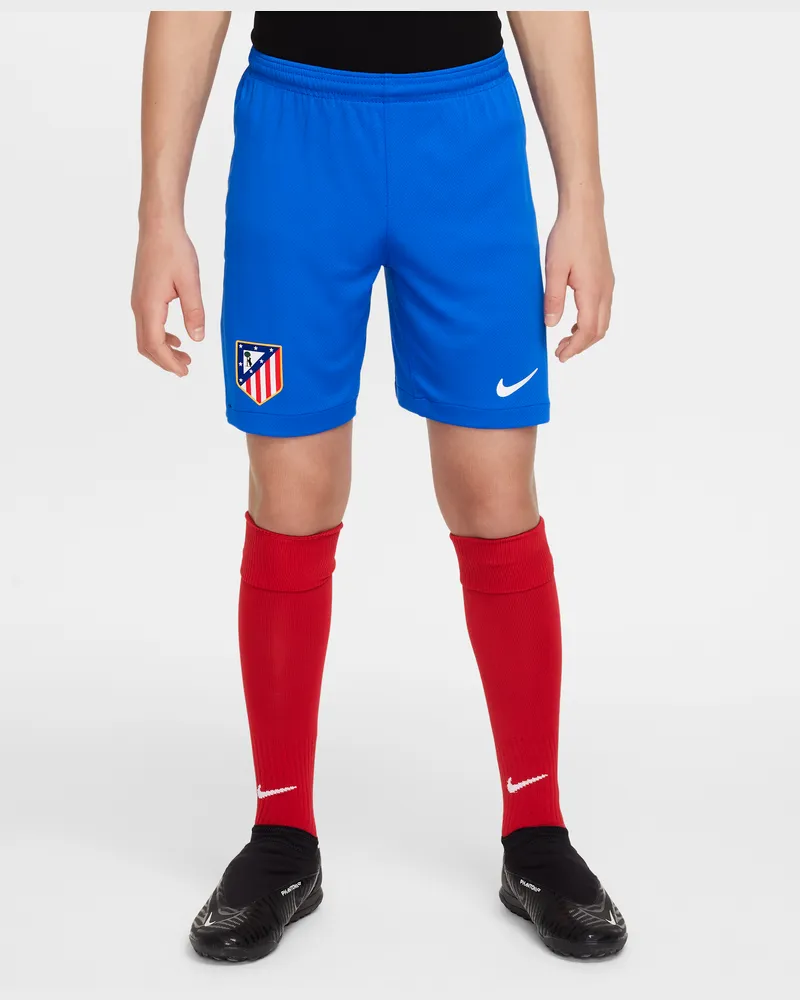 Nike Atlético Madrid 2025/26 Stadium Home  Replika-Fußballshorts mit Dri-FIT-Technologie (ältere Kinder) - Blau Blau