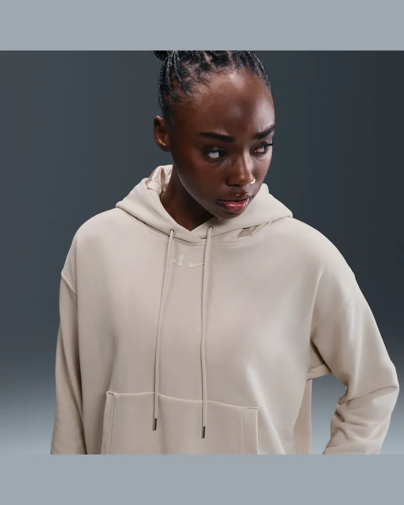 Nike A'ja Wilson verkürzter Oversize-Basketball-Hoodie (Damen) - Grau Grau