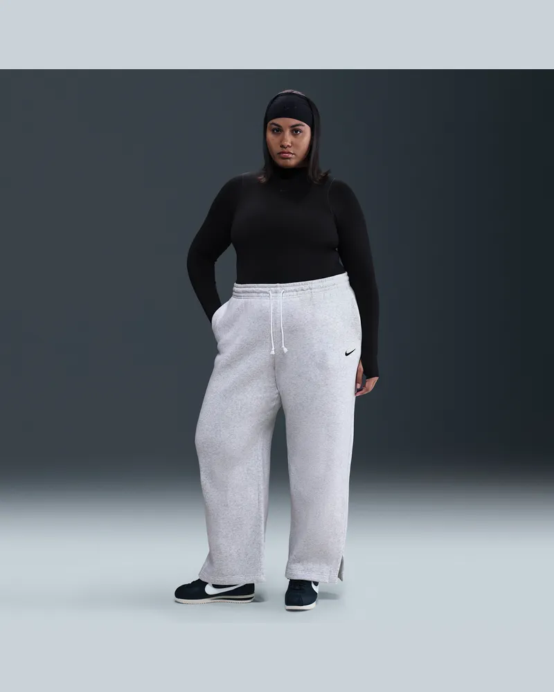 Nike Sportswear Phoenix Fleece Hose mit hohem Bund (Damen, große Größen) - Braun Braun