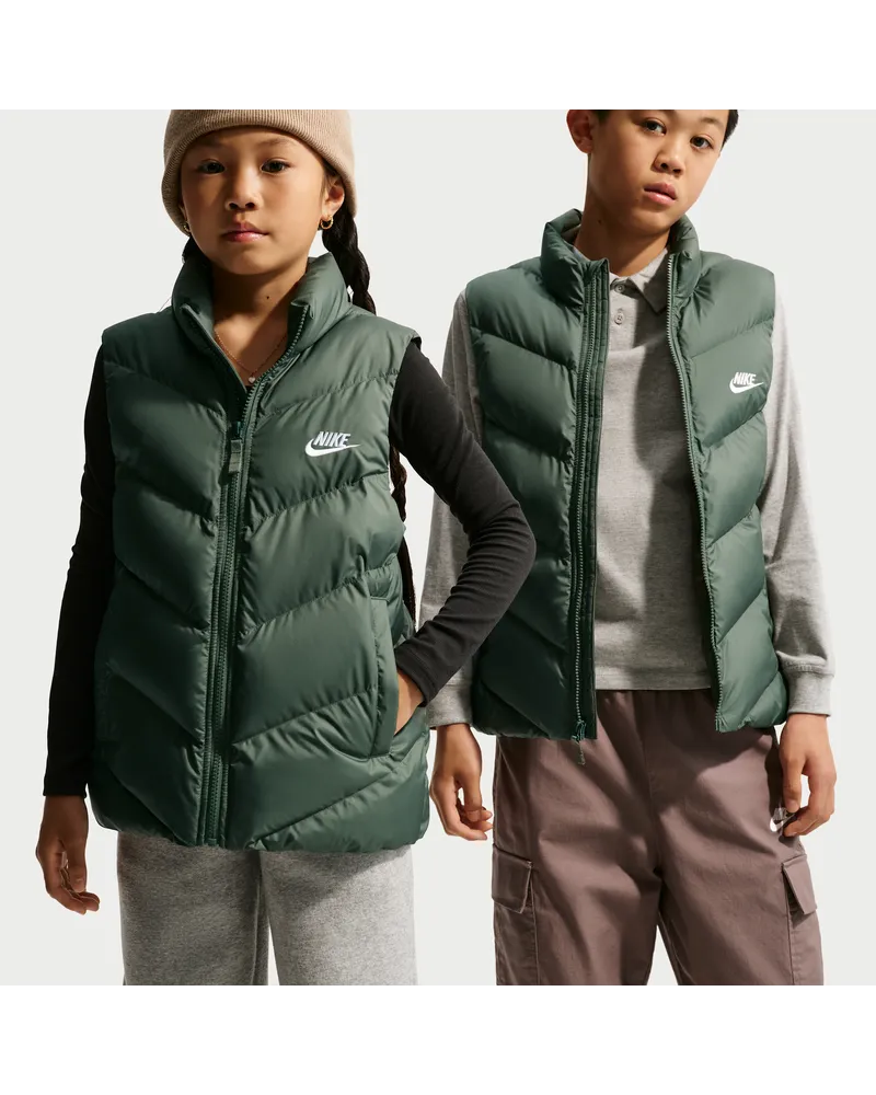 Nike All Day Play Therma-FIT-Puffer-Weste mit weiter Passform (ältere Kinder) - Grün Grün