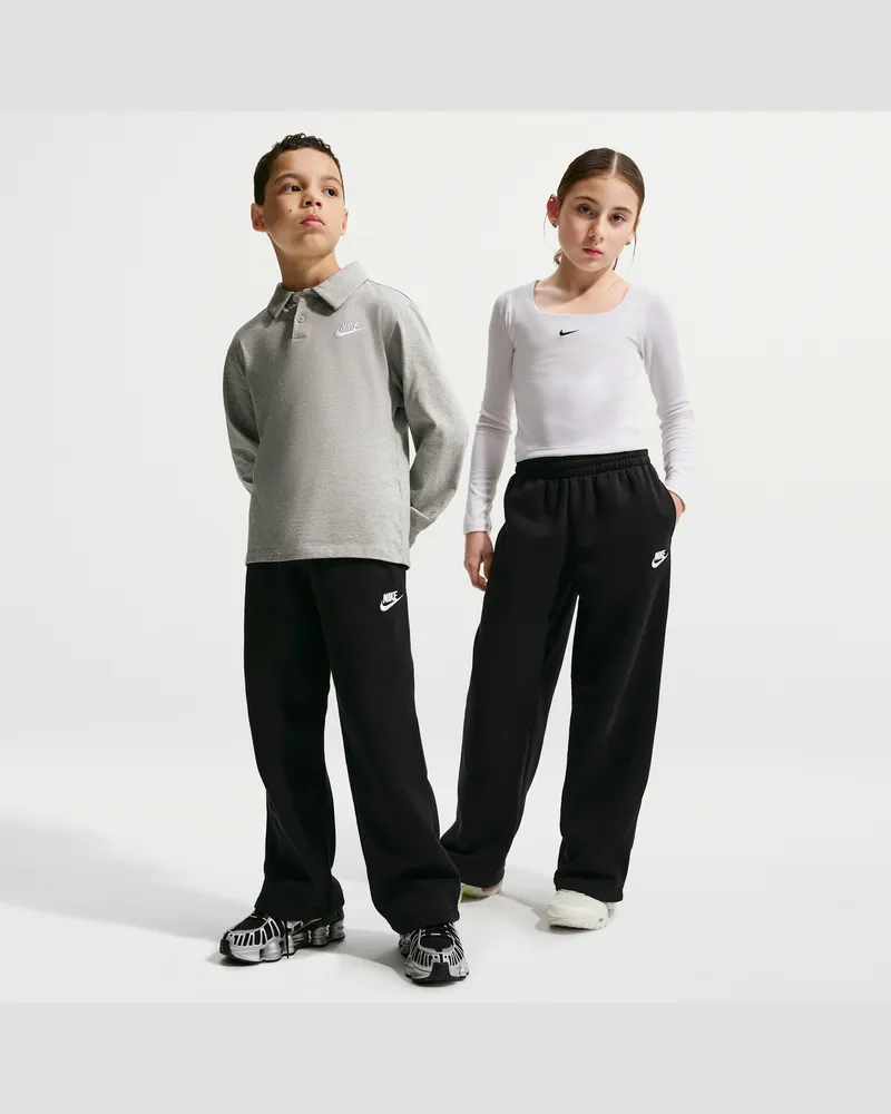 Nike weite Hose mit offenem Saum (Kinder) - Schwarz Schwarz