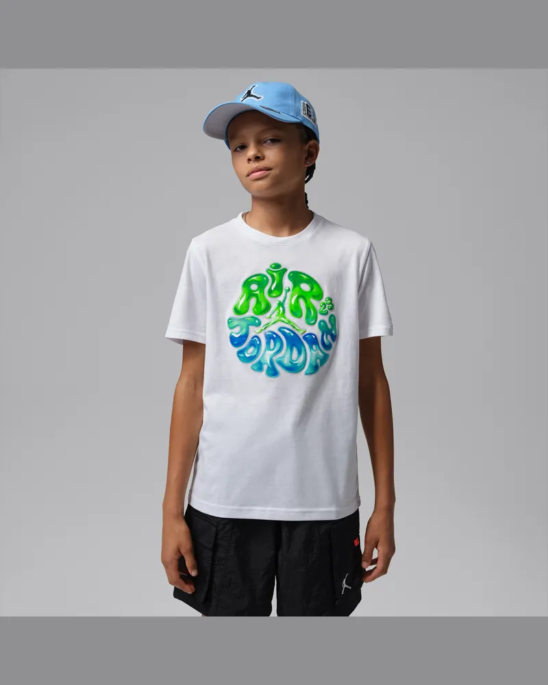 Jordan Super Splash Bubble-T-Shirt für ältere Kinder - Weiß Weiß