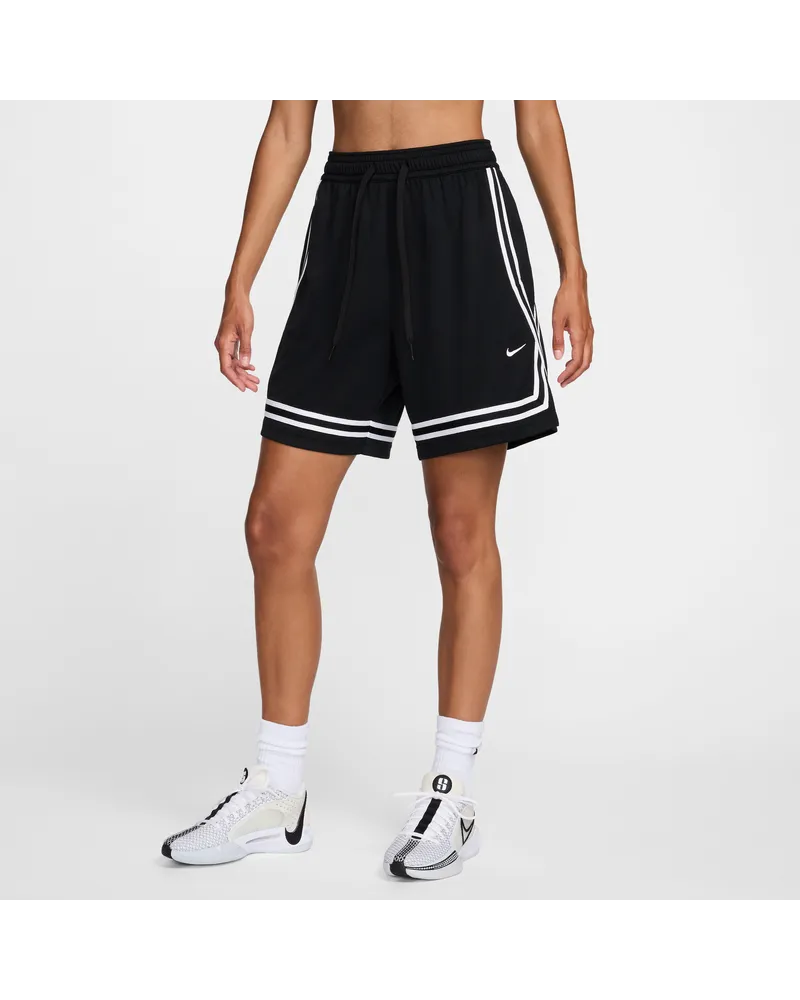 Nike Crossover Basketballshorts mit Dri-Fit-Technologie (ca. 18 cm) (Damen) - Schwarz Schwarz