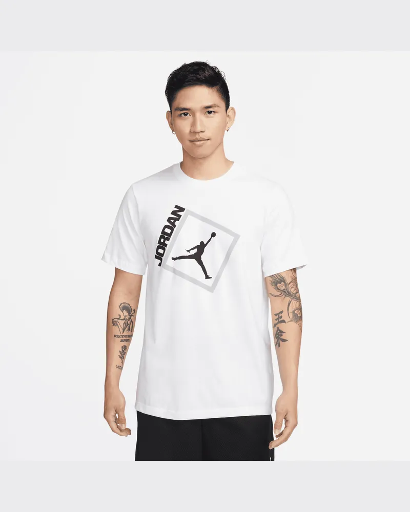 Jordan Jumpman Box Kurzarm-T-Shirt für Herren - Weiß Weiß
