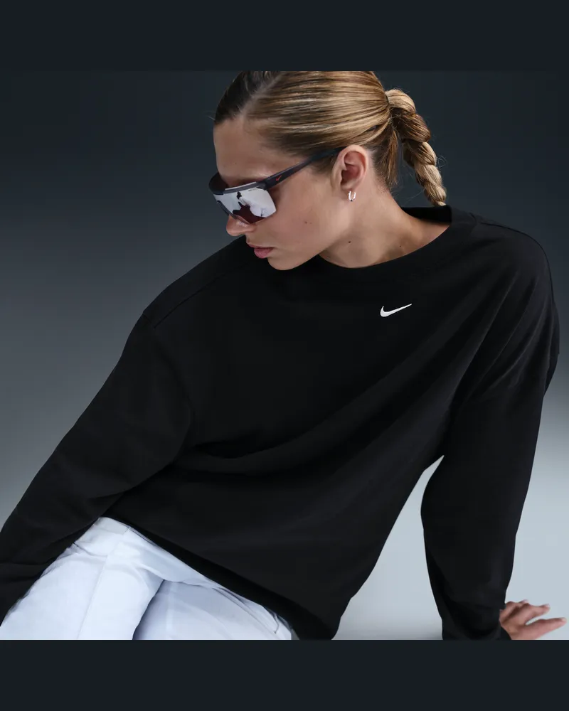 Nike Sportswear Essential extragroßes Longsleeve (Damen) - Schwarz Schwarz