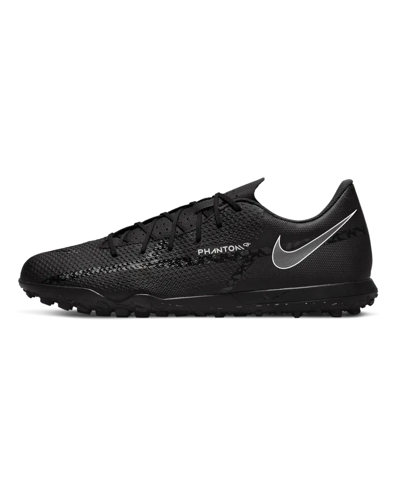 Nike Phantom GT2 Club TF Fußballschuh für Turf - Schwarz Schwarz