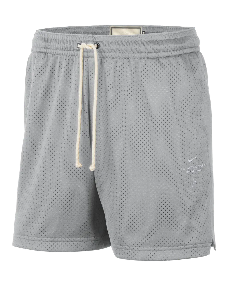Nike San Antonio Spurs Standard Issue Dri-FIT-Basketballshorts aus Mesh (Herren, ca. 13 cm) - Grau Grau