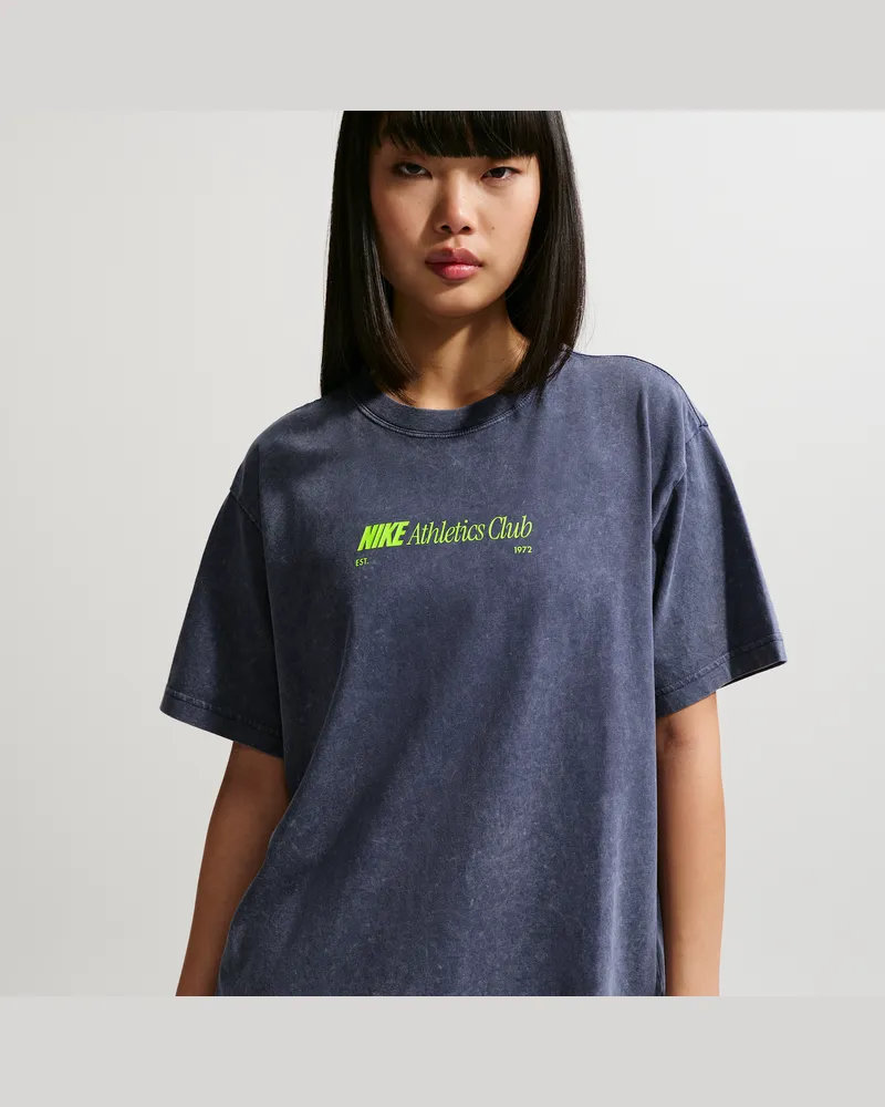 Nike Classic Oversize-T-Shirt (Damen) - Blau Blau