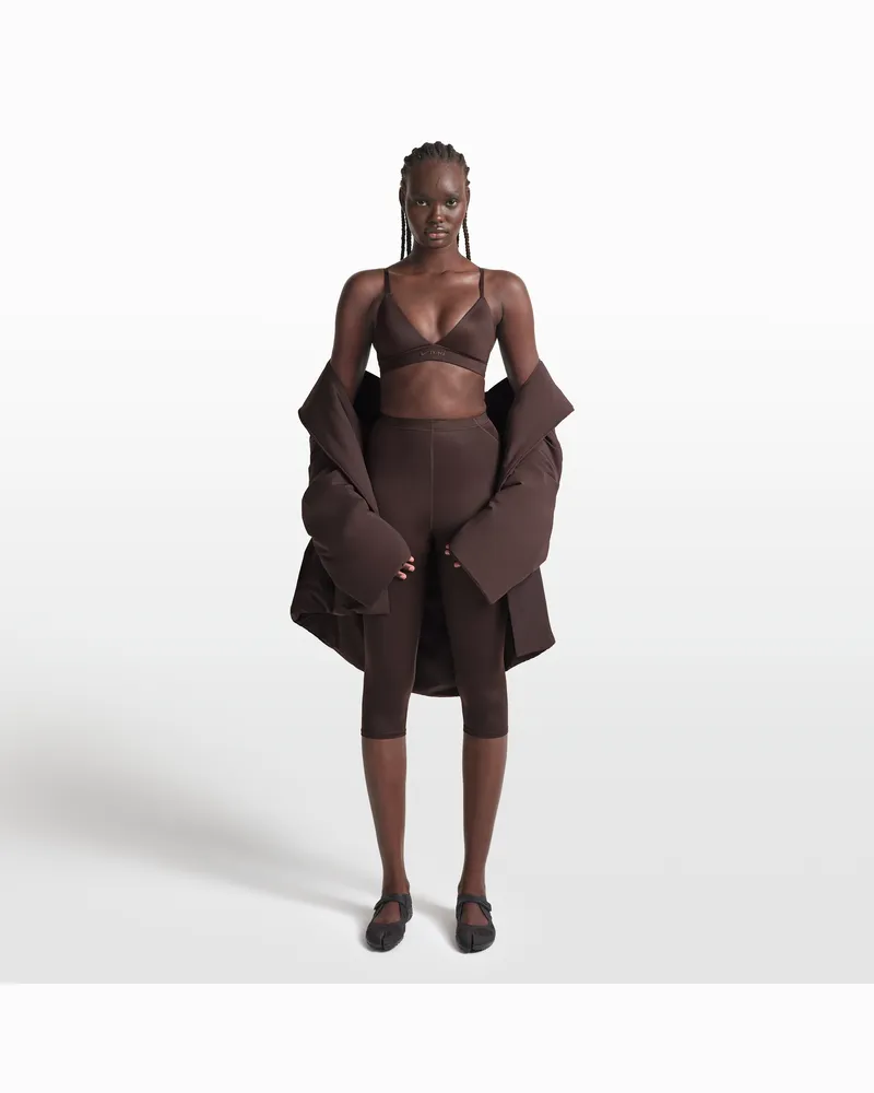 Nike SKIMS Shine Leggings mit hohem Bund und Kordelzug (Damen) - Braun Braun