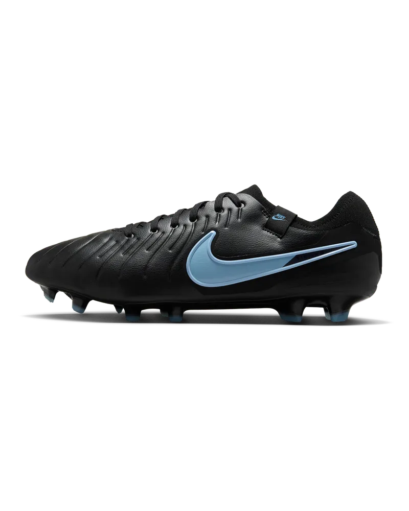 Nike Tiempo Legend 10 Pro Low Top Fußballschuh für normalen Rasen - Schwarz Schwarz