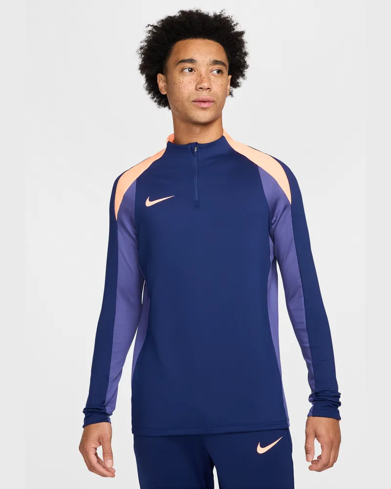 Nike Strike Dri-FIT-Fußball-Drill-Herrenoberteil mit Halbreißverschluss - Blau Blau