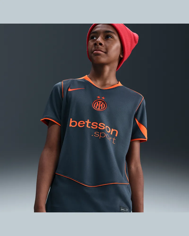 Nike Inter Mailand 2025/26 Stadium Third  Dri-FIT Total 90 Replika-Fußballtrikot (ältere Kinder) - Blau Blau