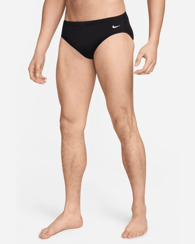 Nike Solid Schwimm-Shorts für Herren - Schwarz Schwarz