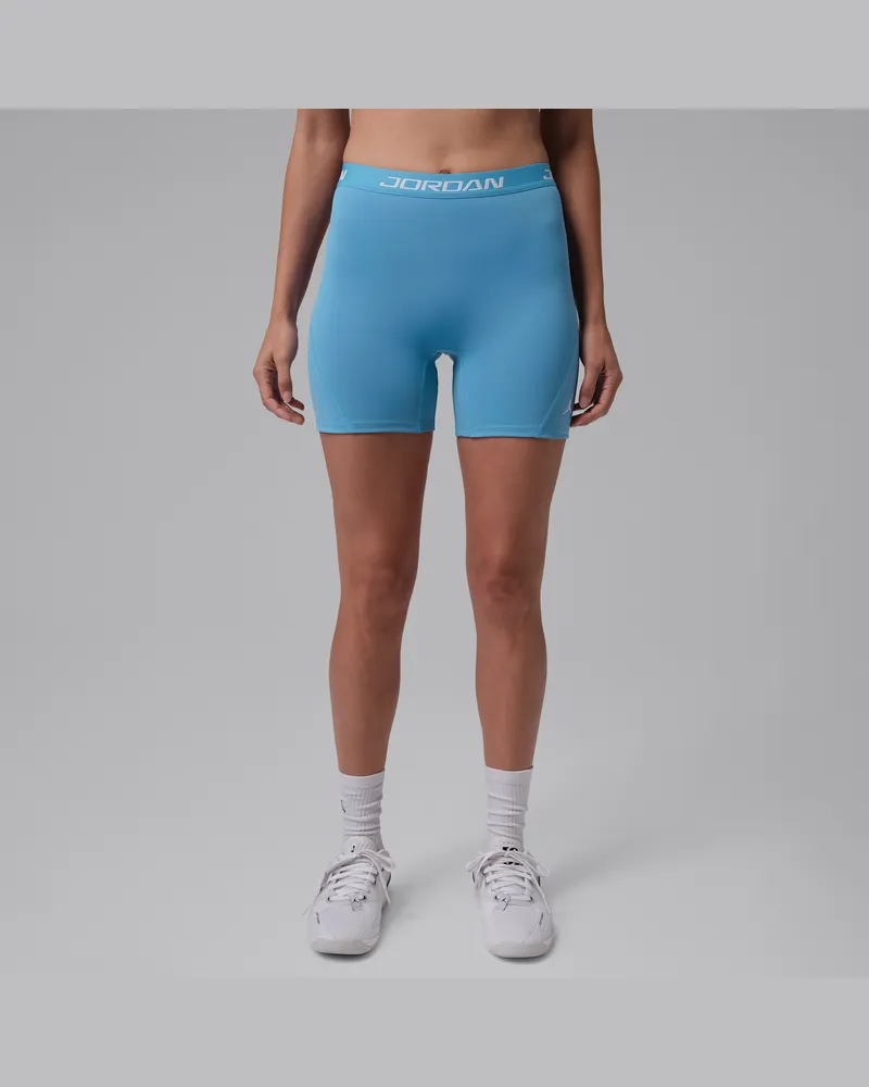 Jordan Sport Essentials Dri-FIT Shorts mit hohem Bund (Damen, ca. 12,5 cm) - Blau Blau