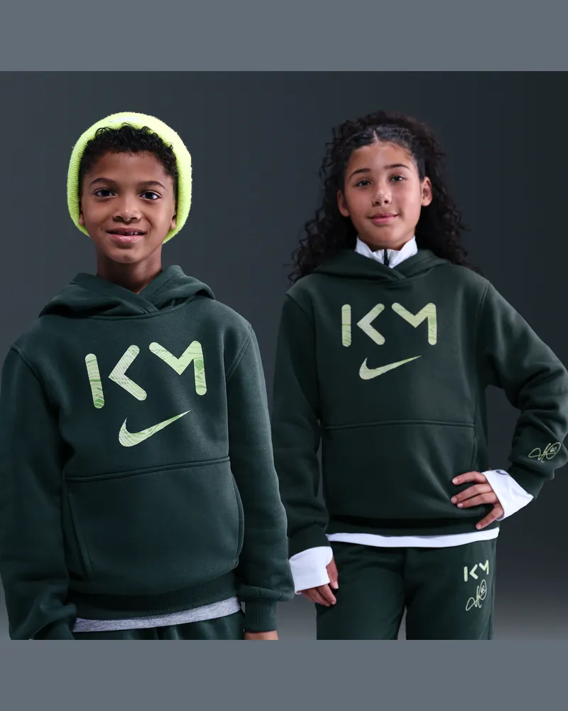 Nike Kylian Mbappé Club Fleece Fußball-Hoodie (ältere Kinder) - Grün Grün