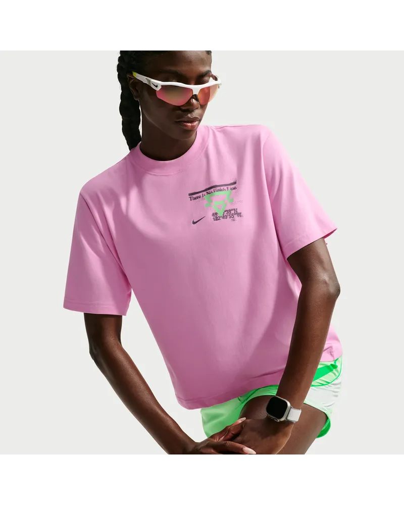 Nike Swift Dri-FIT Lauf-T-Shirt (Damen) - Pink Pink