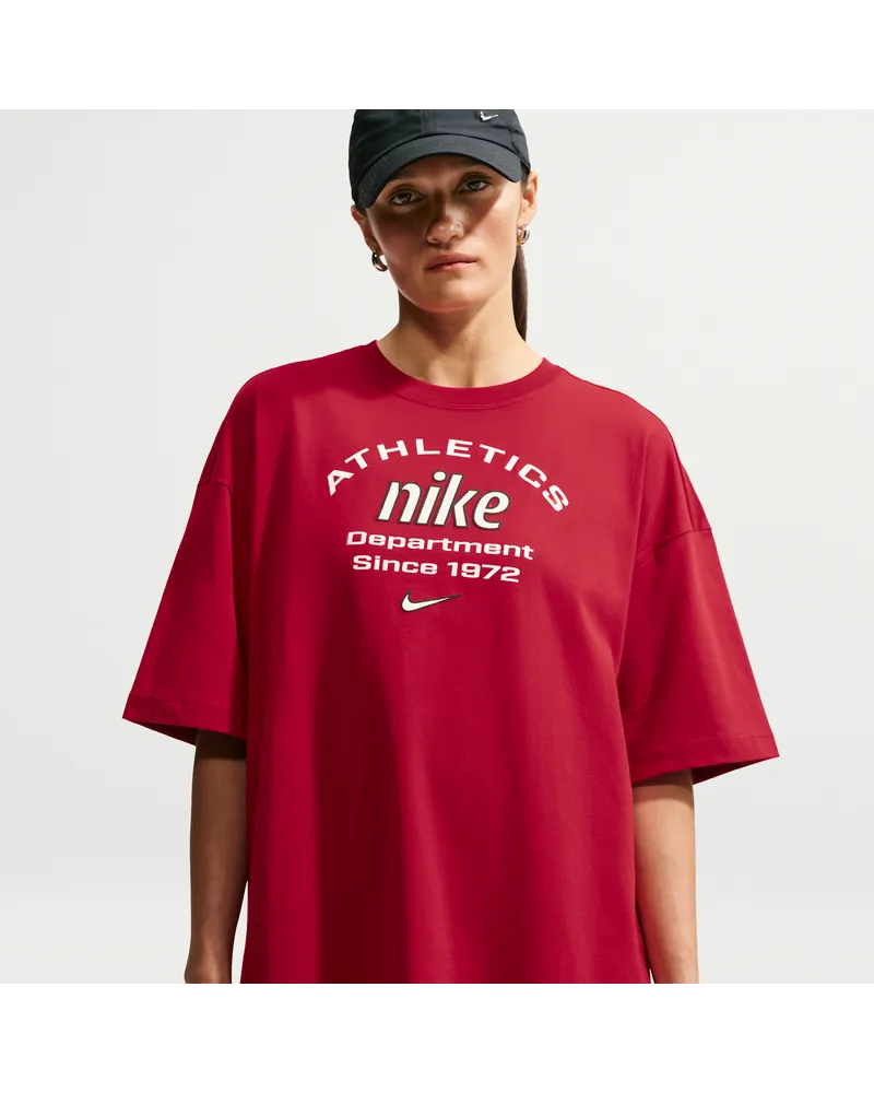Nike Oversize-T-Shirt (Damen) - Rot Rot